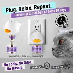 Cabins Cat Calming Diffuser sleek design blends with décor.