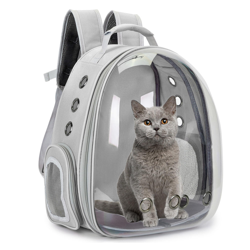 Cacihato cat bubble backpack with bubble window provides secure viewing during outings.