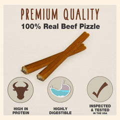 Cadet Bully Sticks 100% beef pizzle provides a simple protein source
