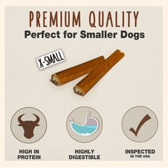 Cadet Bully Sticks 100-percent beef pizzle close-up highlights single-ingredient chew.