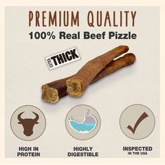 Cadet extra thick bully sticks two-pack designed for heavy chewers.