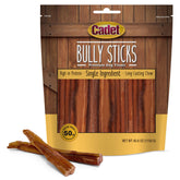 Cadet Bully Sticks close-up of 100% beef pizzle for small dogs, high-protein chew.