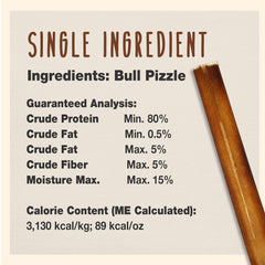 Cadet Bully Sticks high-protein, low-fat chew for small dogs.
