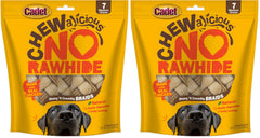 Cadet Chewalicious Chewy 'N Crunchy braid dog treats — braided chew for long-lasting entertainment and dental-friendly chewing
