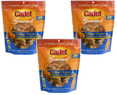 Cadet Gourmet Wraps packaging featuring chicken and sweet potato for tasty rewards.