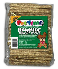 Cadet premium rawhide dog chews packaging with 5-inch sticks for long-lasting chewing sessions.