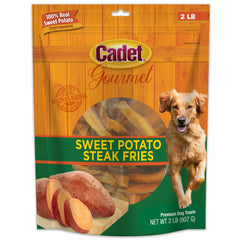 Cadet Sweet Potato Fries pack shot shows a 2 lb bag ready for rewards.