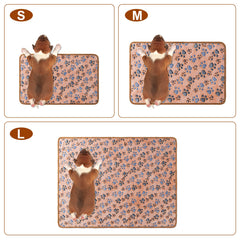 CADONO paw-print pink blanket closeup demonstrating plush texture for small pets