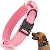 CADONO Tactical Dog Collar buckle close-up highlighting durable hardware for secure control.