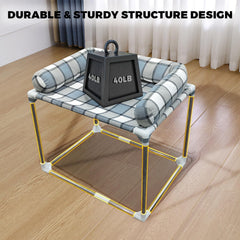 Caghash bedside cosleeper sturdy frame demonstrates durable stainless steel construction.