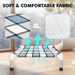 Caghash elevated-dog-bed-plush-surface highlights a soft plush surface for cozy naps.