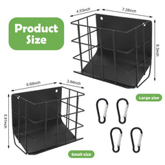 CAIQINLI rabbit hay feeder adjustable hooks securely fasten to cages.