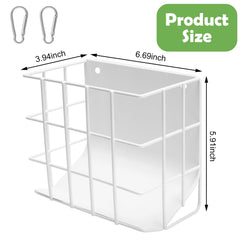 CAIQINLI rabbit hay feeder—two hooks secure cage mounting