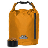 Callieco dog food travel bag front view in orange for on the go meals