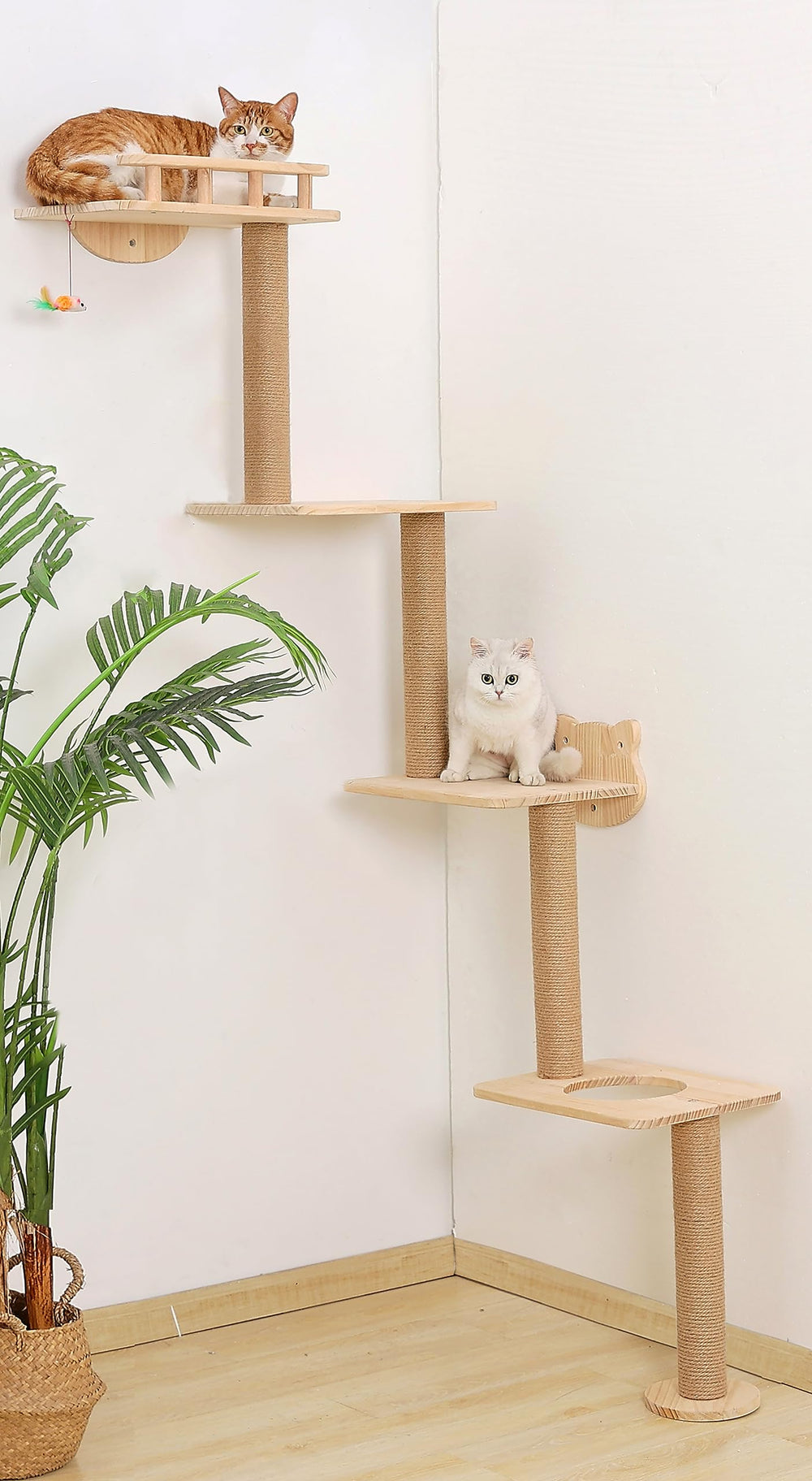 Caloreduce cat wall tree ladder design enhances vertical play and safe climbing for indoor cats.