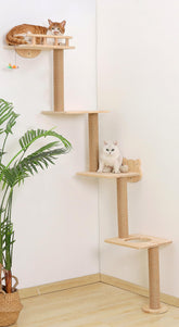 Caloreduce cat wall tree ladder design enhances vertical play and safe climbing for indoor cats.