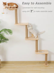 Caloreduce pine wood cat tower offers a natural, odor-free habitat for calm cats.