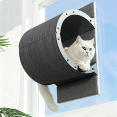 Caloreduce cat window perch assembly demonstrates a sturdy mount for sunlit cat watching.