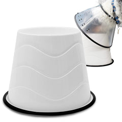CAM No Slip Base Elevated Bowls cone-friendly design supports cone-wearing dogs during meals.