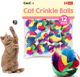 Cancor Innovations cat crinkle balls pack front—indoor play ready for enrichment.