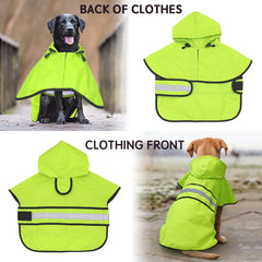 Candofly dog poncho green close-up shows stylish weather-ready design