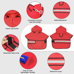 Candofly raincoat features adjustable belly strap for a secure fit.