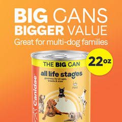 CANIDAE chicken-rice can-open broth close-up for easy serving and aroma.