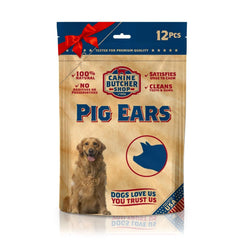 Canine Butcher Shop pig ears large pack promote long-lasting chewing satisfaction