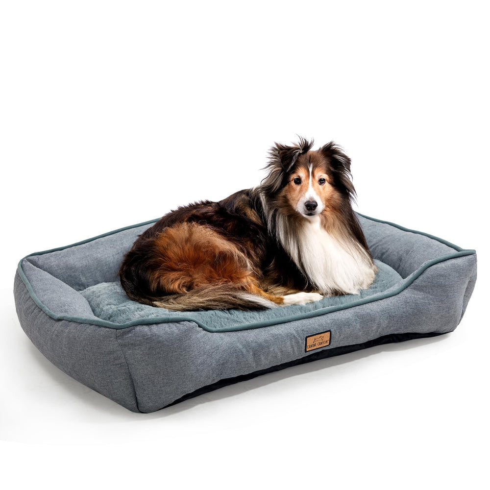 CANINE CANYON dog bed front view showing plush surface for lounging