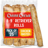 Canine Chews chicken-basted retriever rolls 25-pack long-lasting dog chews