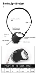Canine Curation retractable leash with crossbody strap offers hands-free control for city strolls.