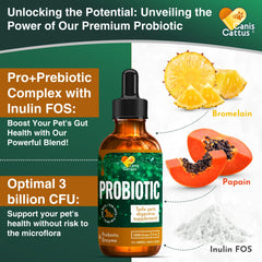 Canis&Cattus liquid probiotics and enzyme mix aiding smooth digestion for cats.