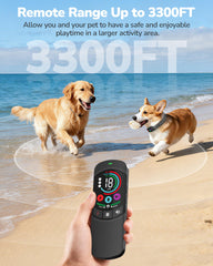 Canivix dog collar range 3300ft supports reliable signals during outdoor play.