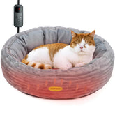CANMIL heated cat bed in indoor use with steady warmth for chilly rooms.