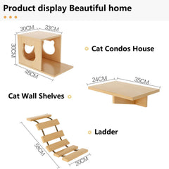 Canormpet cat condos house demonstrates secure high perches for lounging