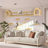 Canormpet cat wall shelves with condos and perches for space-saving elevated play