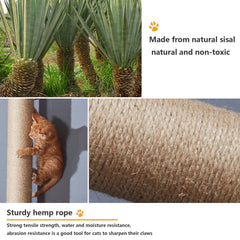 Canormpet cat wall shelves sisal posts satisfy scratching needs