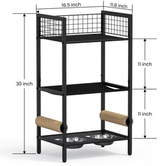Canyave 4in1 scratching post integrated into frame protects furniture and satisfies scratching instincts.