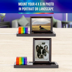 Capti Paw-prints wood-base frame frames a treasured moment with canine companionship.