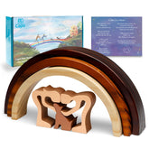 Capti rainbow-bridge-dog-memorial on mantle offers comforting keepsake for grieving dog families.