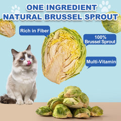 Capuca Brussels sprouts treat close-up showing crisp texture and farm-fresh flavor.