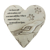 Carchistan Heart-Shaped Dog Memorial Stone front view showing durable outdoor tribute