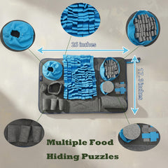 CareCooo snuffle mat blue non-slip bottom enhances stability during play