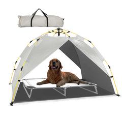 CAREDPETS canopy shade tent setup provides instant outdoor shade