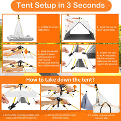 CAREDPETS lightweight portable design for easy park camping shade
