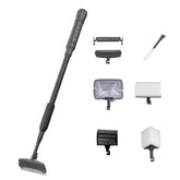 Carefree Fish 6IN1 cleaner with extendable rod reaching deep tank corners for thorough cleaning