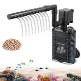 Carefree Fish sponge filter aquarium top view highlights quiet filtration and enhanced oxygenation.