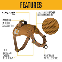Carhartt No Pull Harness adjustable chest strap for customizable fit.
