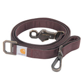 Carhartt Pet Durable Nylon Duck Leash in deep wine shows rugged construction for daily walks