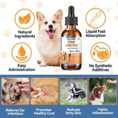Carmelie Yeast Relief dog ear drops with pipette for easy application